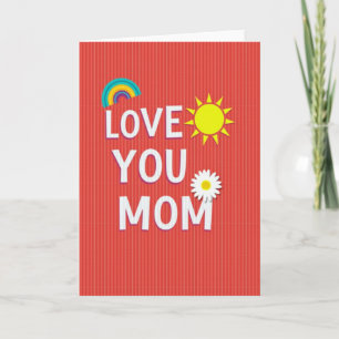 Carte d'illustration "Je t'aime Maman"