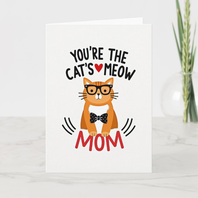 Carte d'illustration Meilleure Maman Chat (Devant)