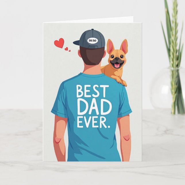 Carte d'illustration Papa Chien Toujours (Devant)