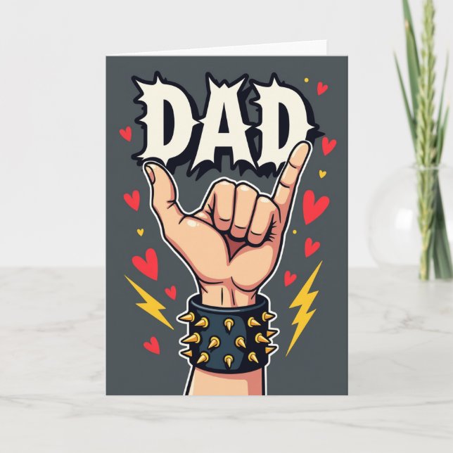 Carte d'illustration Papa qui déchire (Devant)