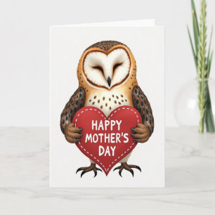 Carte d'illustration pour la fête des mères Owl He