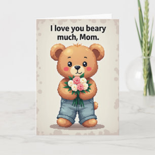 Carte d'illustration pour maman Beary Much