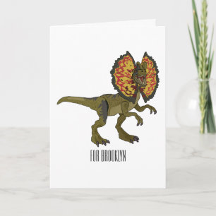 Carte Dilophosaurus dessin animé