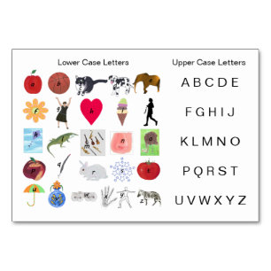 Carte d'image alphabétique Coque inférieur à Coque