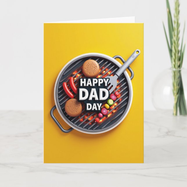 Carte d'image de Bonne Fête Papa grillée (Devant)