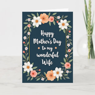 Carte d'image de la fête des mères Floral Wife