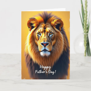 Carte d'image de la fête des pères au Lion d'or