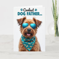 Carte d'image du père chien le plus cool