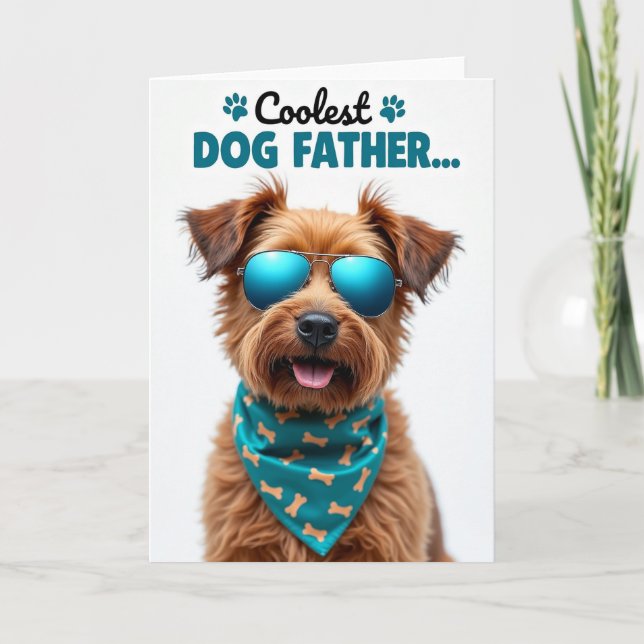 Carte d'image du père chien le plus cool (Devant)