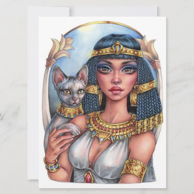 Carte d'Imaginaire Cleo Goddess Sphynx Cat Queen (Devant)