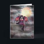 Carte d'Imaginaire d'art vampire gothique<br><div class="desc">"Victoria" © Molly Harrison 2012 www.mollyharrisonart.com S'il vous plaît voir mes autres articles! Merci de chercher !</div>