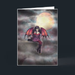 Carte d'Imaginaire d'art vampire gothique<br><div class="desc">"Victoria" © Molly Harrison 2012 www.mollyharrisonart.com S'il vous plaît voir mes autres articles! Merci de chercher !</div>