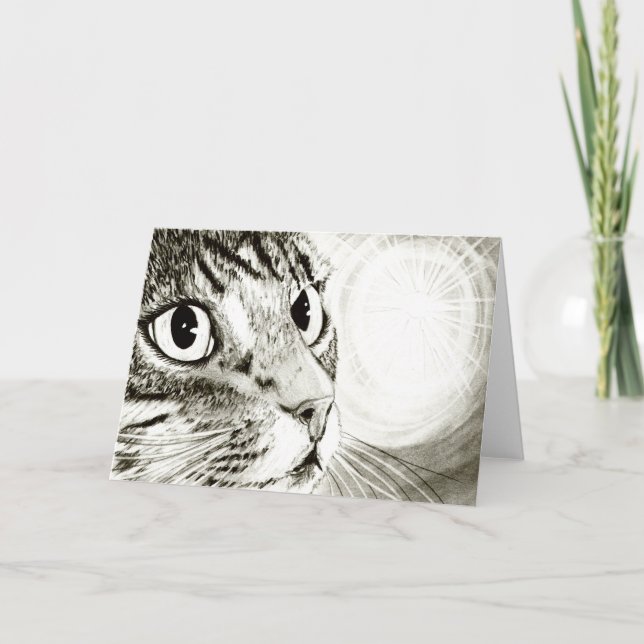 Carte d'Imaginaire Fairy Light Tabby Chat (Devant)