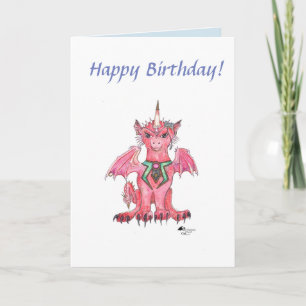 Carte d'Imaginaire rouge Dragon Unicorn Pegasus