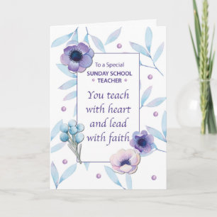 Carte Dimanche Enseignant Merci Appréciation de l'enseig