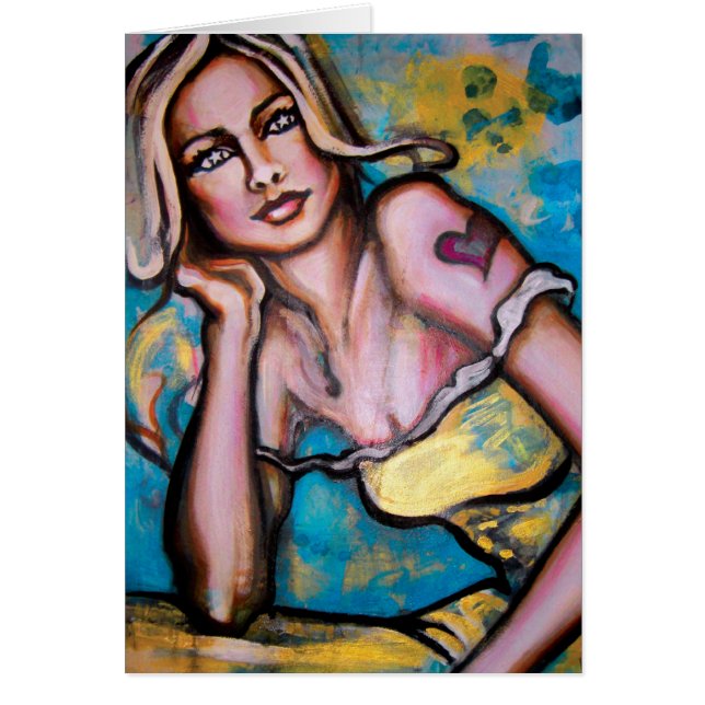 Carte d'impression d'art "de fille de pirate" (Devant)