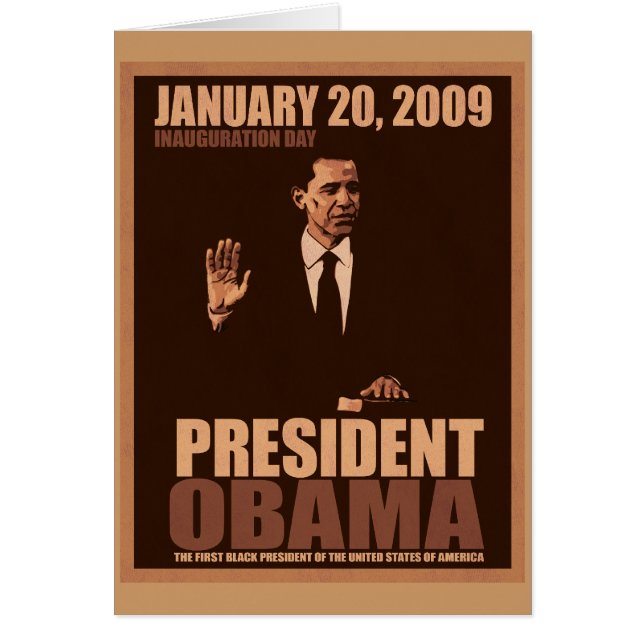 Carte d'inauguration d'Obama (Devant)