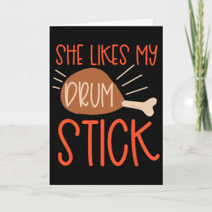 Carte Dinde de couples de Thanksgiving Elle aime mon Dr