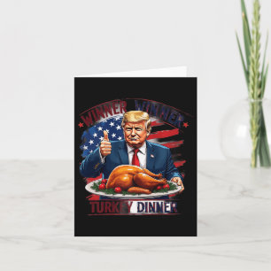 Carte Dinde de dîner gagnant gagnant Funny Trump Thanksg