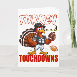 Carte Dinde de Thanksgiving et touchés drôles de amateur