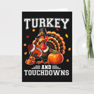 Carte Dinde de Thanksgiving et touchés Footbyll hommes K
