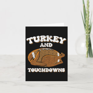 Carte Dinde de Thanksgiving et touchés hommes garçons fo