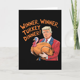 Carte Dinde de Thanksgiving gagnant Trump gagnant drôle