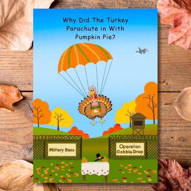 Carte Dinde de Thanksgiving parachutée dans une base mil (Créateur téléchargé)
