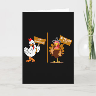 Carte Dinde de Thanksgiving Pas Merci Halloween Grincheu