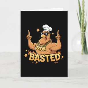 Carte Dinde drôle de BBQ de Boom Sted Grillade de Thanks