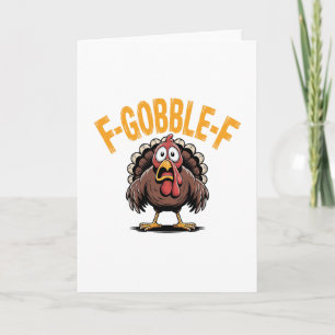 Carte Dinde drôle de Thanksgiving humour hommes femmes F