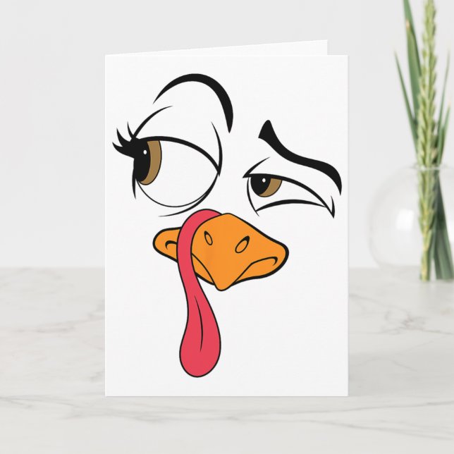 Carte Dinde drôle Dinde cool Costume de Thanksgiving Hom (Devant)