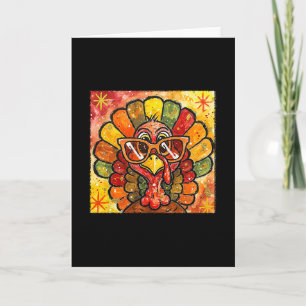Carte Dinde Gobble Mignonne Bonne Action de Grâce Hommes