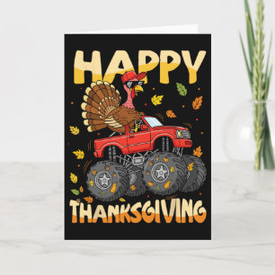 Carte Dinde Monster Truck Thanksgiving Garçons Enfants T