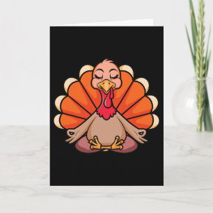 Carte Dinde Yoga Jour de Thanksgiving Méditation Namaste