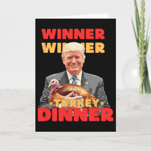Carte Dindeur de Thanksgiving gagnant drôle de Trump