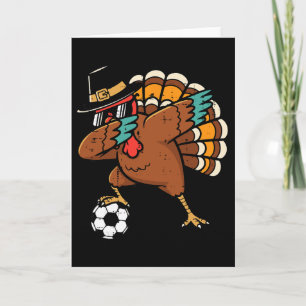 Carte Dindon de Thanksgiving Football Dab Footll Automne