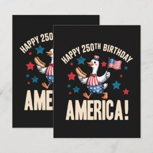 Carte Dindon patriotique idiot pour le 250e anniversaire