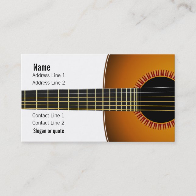 Carte d'industrie musicale de guitare acoustique (Devant)
