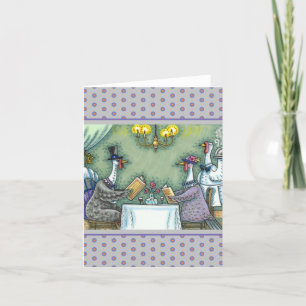 CARTE DÎNER DE FÊTE TURC, HUMOUR DE L'OISEAU DE THANKSGI