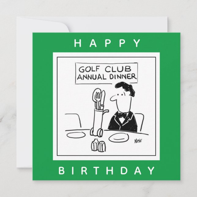 Carte Dîner de golf avec couverts dans chariot de golf d (Devant)