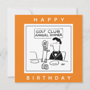Carte Dîner de golf avec couverts dans chariot de golf d