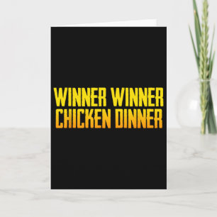 Carte Dîner de poulet gagnant gagnant noir hommes modern