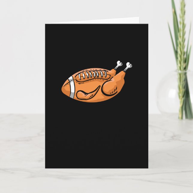 Carte Dîner de Thanksgiving drôle de football en famille (Devant)