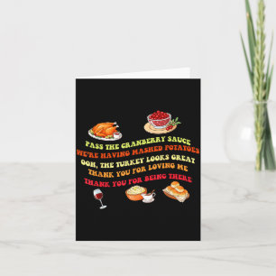 Carte Dîner de Thanksgiving drôle P La sauce aux cannebe