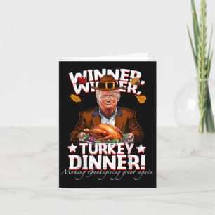 Carte Dîner de Thanksgiving humoristique Trump gagnant g