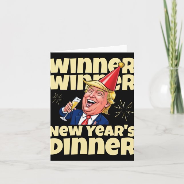 Carte Dîner du Nouvel An de Trump 2025  (Devant)