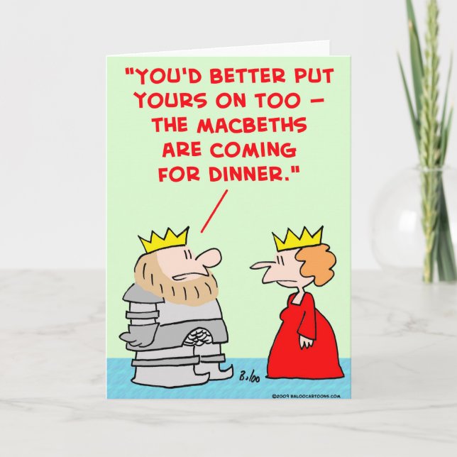 Carte dîner shakespeare (Devant)