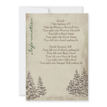 Carte d'information À feuillage persistant vintage