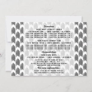 Carte d'information Black White Tribal Flèches